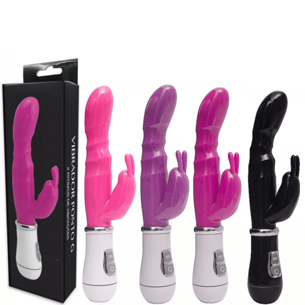 VIBRADOR ESTIMULADOR CLITORIANO SILICONE PONTO G 3 MODOS PILHA PG015 - Imagem 2
