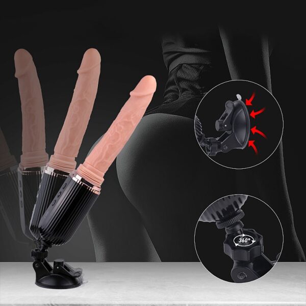 MÁQUINA DO SEXO MASTURBADOR SHD-S224 GATTLING PLUS RCT 9 VELOCIDADES RECARREGÁVEL USB SI7129 - Imagem 2