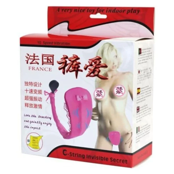 VIBRADOR EM FORMATO DE CALCINHA VIBRATÓRIA COM CONTROLE REMOTO 10 VELOCIDADES À PILHA BAILE TBI-014072W - Imagem 3