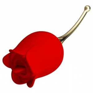 ROSA ESTIMULADORA DE CLITÓRIS E DE PONTO G 12 MODOS DE VIBRAÇÕES 12 MODOS DE LAMBIDAS PRETTY LOVE ROSE LOVER SI7376
