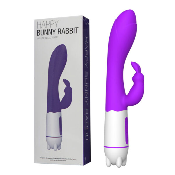 VIBRADOR DUPLO RECARREGÁVEL USB ESTIMULADOR DE CLITÓRIS 36 MODOS DE VIBRAÇÃO HAPPY BUNNY RABBIT YAFFA YSYE442 - Imagem 3