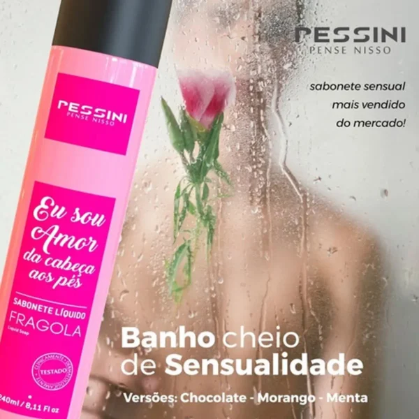 SABONETE LÍQUIDO EU SOU AMOR FRAGOLA PESSINI 240ML - Imagem 2