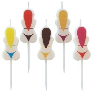 MINI VELAS BIQUINI 4 CM PCT 5 UND