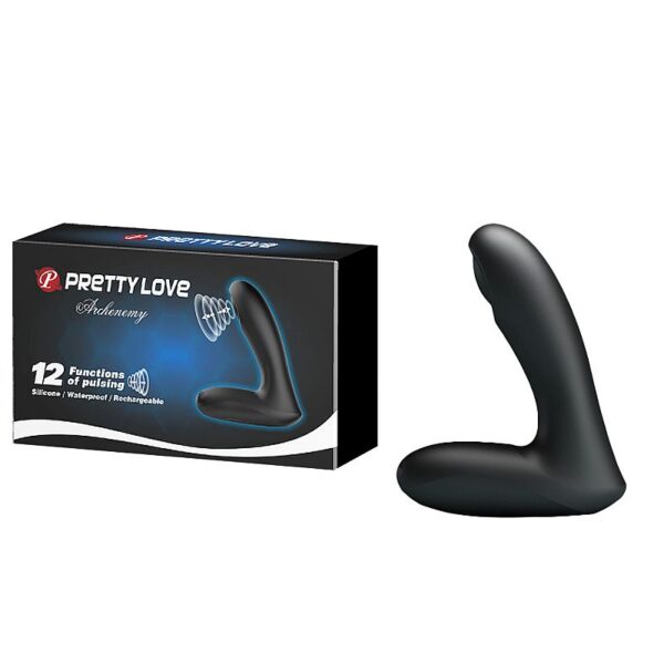 VIBRADOR DE PRÓSTATA/DEDILHAR COM 12 MODOS DE TAPPING RECARREGÁVEL USB ARCHENEMY PRETTY LOVE SI6325 - Imagem 3