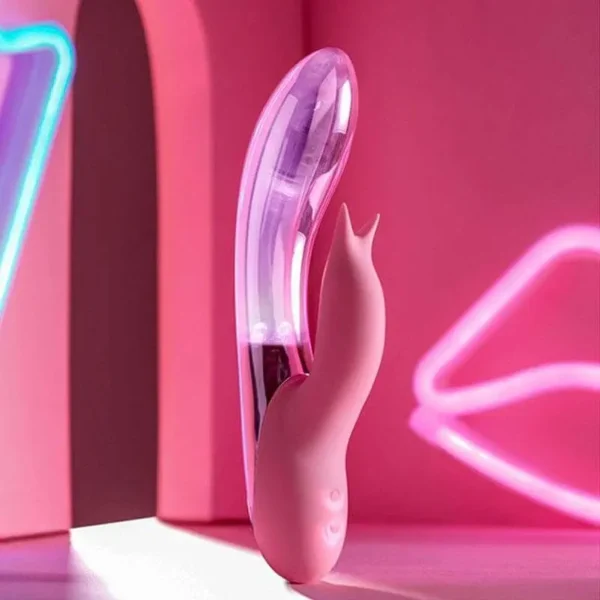 VIBRADOR ESTIMULADOR SILICONE ABS 10 MODOS VIBRAÇÃO RECARREGÁVEL USB LUZ LED  19x3,5CM YAFFA YSVI134 - Imagem 2