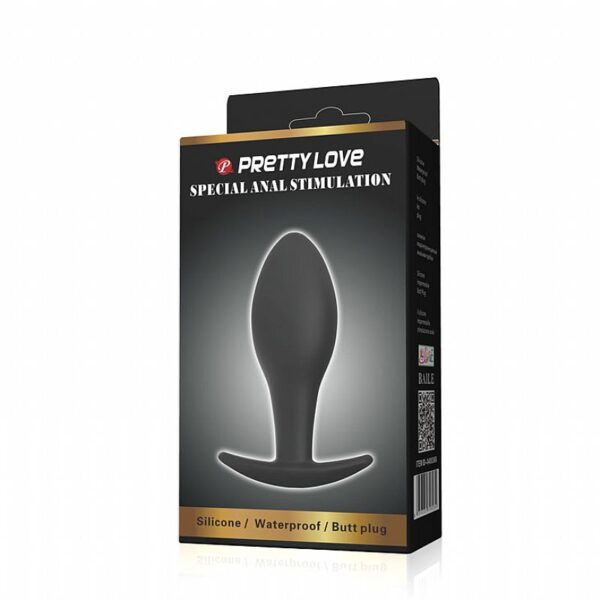 PLUG ANAL SILICONE SEM VIBRO 8,5X3,1CM PRETO PRETTY LOVE BAILE BI-040038N SI1188 - Imagem 4