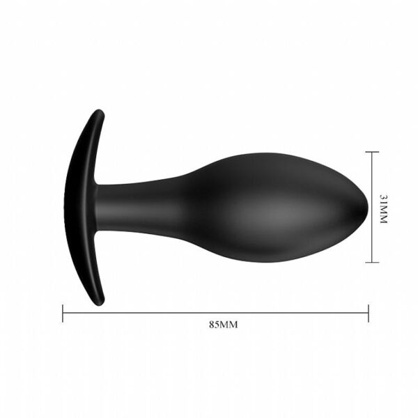 PLUG ANAL SILICONE SEM VIBRO 8,5X3,1CM PRETO PRETTY LOVE BAILE BI-040038N SI1188 - Imagem 3
