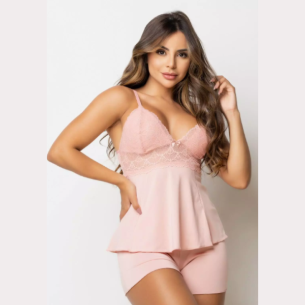 SHORT DOLL CHIC SEM BOJO COM DETALHE EM RENDA P M G GG 6 CORES MIMAR 425-1004 - Imagem 8