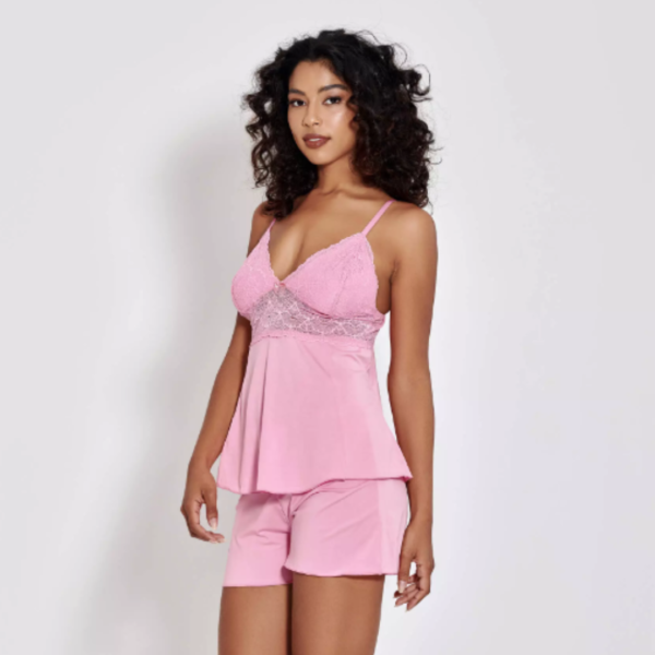 SHORT DOLL CHIC SEM BOJO COM DETALHE EM RENDA P M G GG 6 CORES MIMAR 425-1004 - Imagem 4