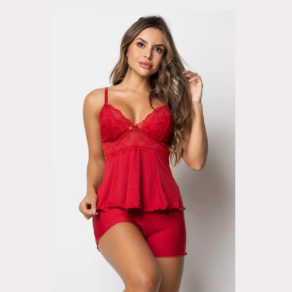 SHORT DOLL CHIC SEM BOJO COM DETALHE EM RENDA P M G GG 6 CORES MIMAR 425-1004 - Imagem 11