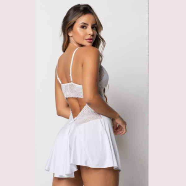 CAMISOLA BAILARINA COM COSTAS NUAS E RENDA SEM BOJO P M G GG 3 CORES MIMAR 425-1010 - Imagem 2