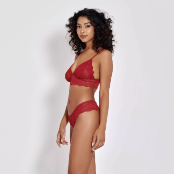 CONJUNTO KIMBERLY CALCINHA E SUTIÃ SEM BOJO EM TULE E RENDA P M G GG 3 CORES MIMAR 570-5712 - Imagem 14