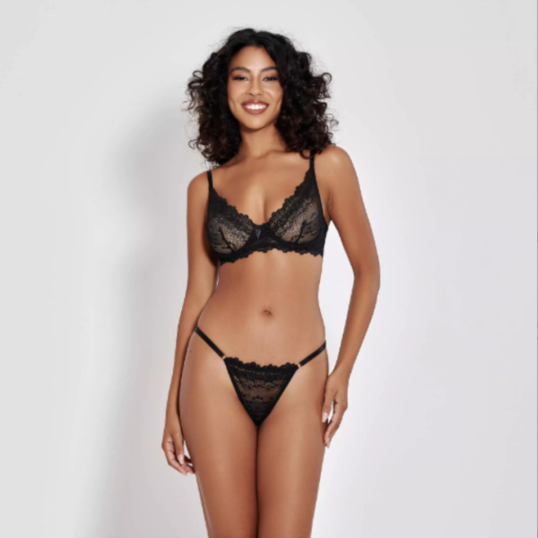 CONJUNTO LADY DE CALCINHA E SUTIÃ SEM BOJO EM RENDA P M G GG 3 CORES MIMAR 570-5714 - Imagem 23