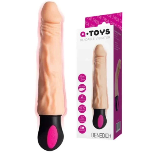 422 - PRÓTESE REALÍSTICA CYBERSKIN BENEDICK COM VIBRAÇÃO E AQUECIMENTO 24,8X3,5CM 18CM P - Imagem 3