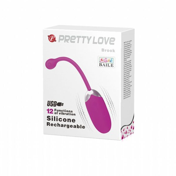 BULLET MASSAGEADOR BROOK 12 MODOS DE VIBRAÇÃO RECARREGÁVEL USB PRETTY LOVE BAILE SI6026 - Imagem 4