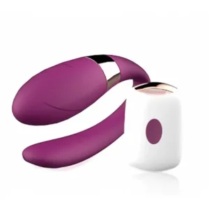 VIBRADOR DE CASAL COM CONTROLE REMOTO SEM FIO RECARREGÁVEL USB 7 MODOS DE VIBRAÇÃO SEX MASSAGER CRYPL DIBE DB-1840