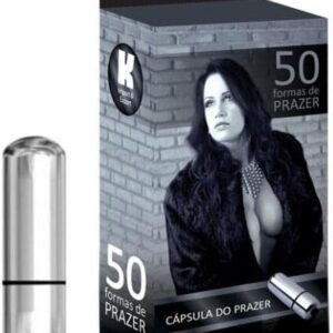 BULLET VIBRADOR CÁPSULA DO PRAZER 50 FORMAS DE PRAZER À BATERIA 3XLR44 6CM