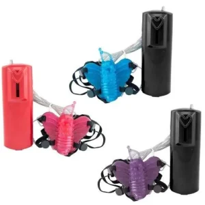 VIBRADOR BORBOLETA MICRO BUTTERFLY 6X6CM À PILHA 2XAA PAU BRASIL