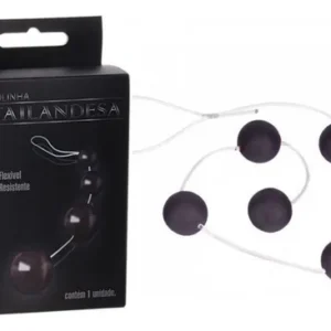 BOLINHAS TAILANDESAS CORDÃO SILICONE 5 BOLASX19MM K IMPORT