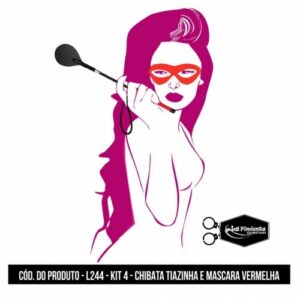 KIT 4 CHIBATA TIAZINHA E MÁSCARA VERMELHA TIAZINHA L44