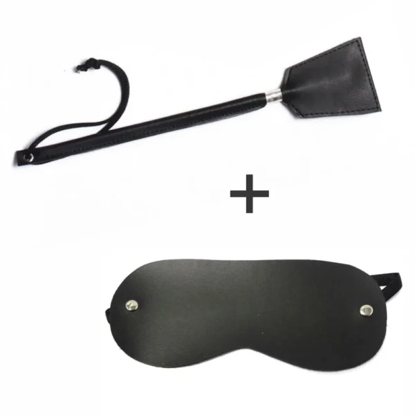 KIT CHIBATA E MÁSCARA PRETA ADULT TOYS