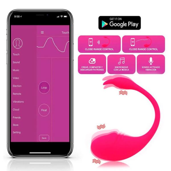 ESTIMULADOR DE PONTO E CLITÓRIS RECARREGÁVEL EM SILICONE COM 4 MODOS DE VIBRAÇÃO E CONTROLE VIA APP BLUETOOTH VIVID