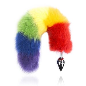 PLUG ANAL TAMANHO P RABO DE RAPOSA COLORIDO 44CM SI6182