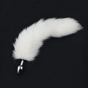 PLUG ANAL TAMANHO P RABO DE RAPOSA BRANCO 44CM SI5864