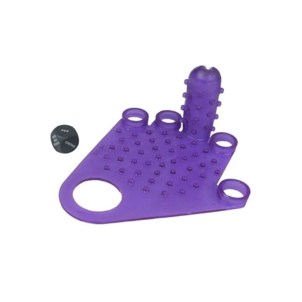 LUVA DE MASSAGEM COM DEDEIRA EM SILICONE ACOMPANHA DADO TOQUE SUAVE RELUTZ