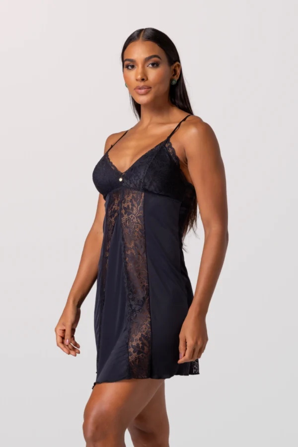 CAMISOLA BUMBUM UP EM LIGANETE COM RENDA DIMODAS 72225 BRANCO OU PRETO OU VERMELHO TAMANHOS 40 42 44 46 - Imagem 3