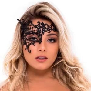 MÁSCARA SENSUAL NAYLA COM TIRAS DE CETIM SAPEKA 8396 TAMANHO ÚNICO (DISPONÍVEL NA COR BRANCA)