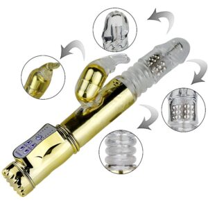 2016 - VIBRADOR 36 MODOS ROTATIVO VAI-E-VEM  8 MODOS ESTIMULADOR COELHINHO 4XAAA (NÃO INCLUSAS) CONTROLE REMOTO SI7028