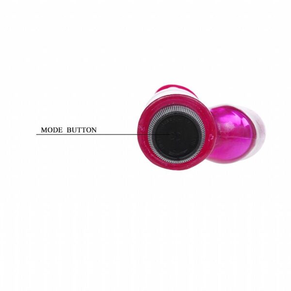2020 - VIBRADOR SILICONE TRANSPARENTE ROTATIVO ESTIMULADOR COELHINHO MULTIVELOCIDADE 2 MOTORES 20,6X3,2CM 4XAA SI5333 - Imagem 4