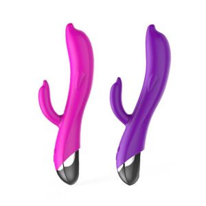 VIBRADOR PONTO G SILICONE GOLFINHO RECARREGÁVEL USB 6 MODOS DE VIBRAÇÃO  SI7173