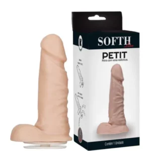DILDO PRÓTESE PÊNIS REALÍSTICO PARA CINTA PENIANA 11,5X3,3CM PETIT SOFTH LINE KT109