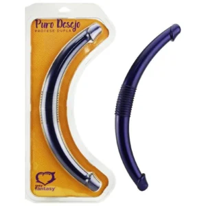 DILDO DUPLO SILICONE FLEXÍVEL 33,5X3,2CM PURO DESEJO SEXY FANTASY  EL012