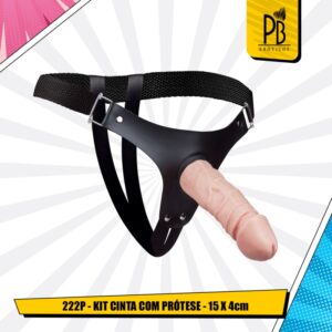CINTA PRÓTESE 15X4CM + SLIP HOT PAU BRASIL 222P CREME
