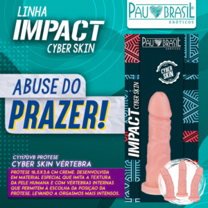 PRÓTESE REALÍSTICA MACIÇA CYBERSKIN COM VEIAS E VÉRTEBRAS 16,5X3,6CM PAU BRASIL CY1170VB