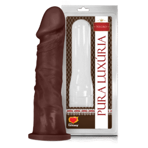 PÊNIS REALÍSTICO MACIÇO 18,5X4,2CM PURA LUXÚRIA SEXY FANTASY PAN016 NEGRO