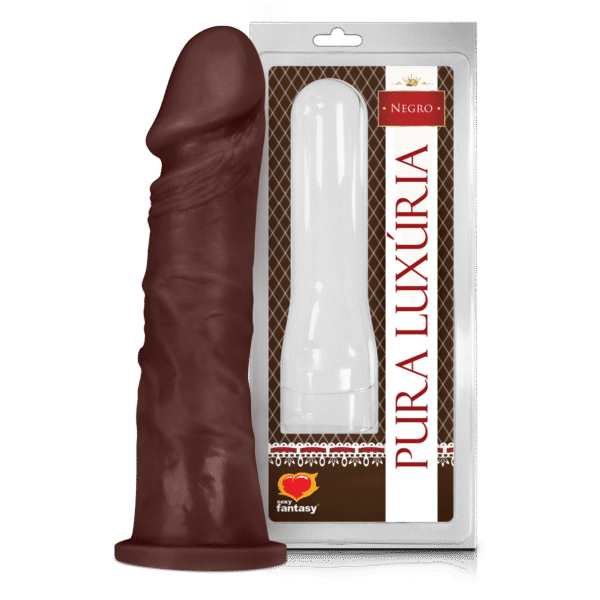 PÊNIS REALÍSTICO MACIÇO 18,5X4,2CM PURA LUXÚRIA SEXY FANTASY PAN016 NEGRO