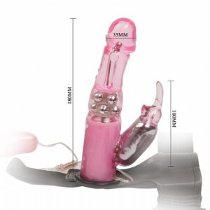 VIBRADOR ROTATIVO JACK RABBIT 7 MODOS COM CINTA BAILE SI5204