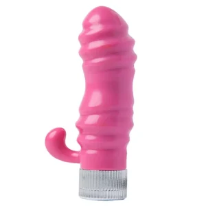 VIBRADOR PERSONAL COLOR 12,5X4,5CM COM ESTIMULADOR CLITORIS HOT FLOWERS HZ582 ROSA PILHA 2XAA