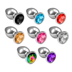 YSDK301 PLUG ANAL DE METAL COM PEDRA